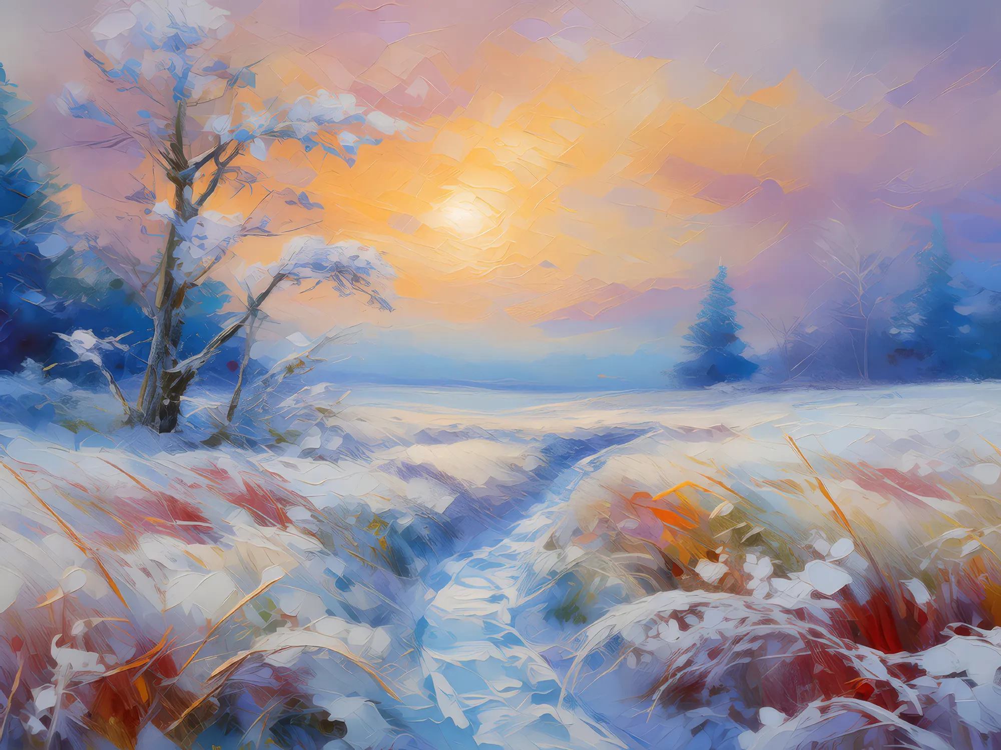 Painting: Winter Whisper Across Moor