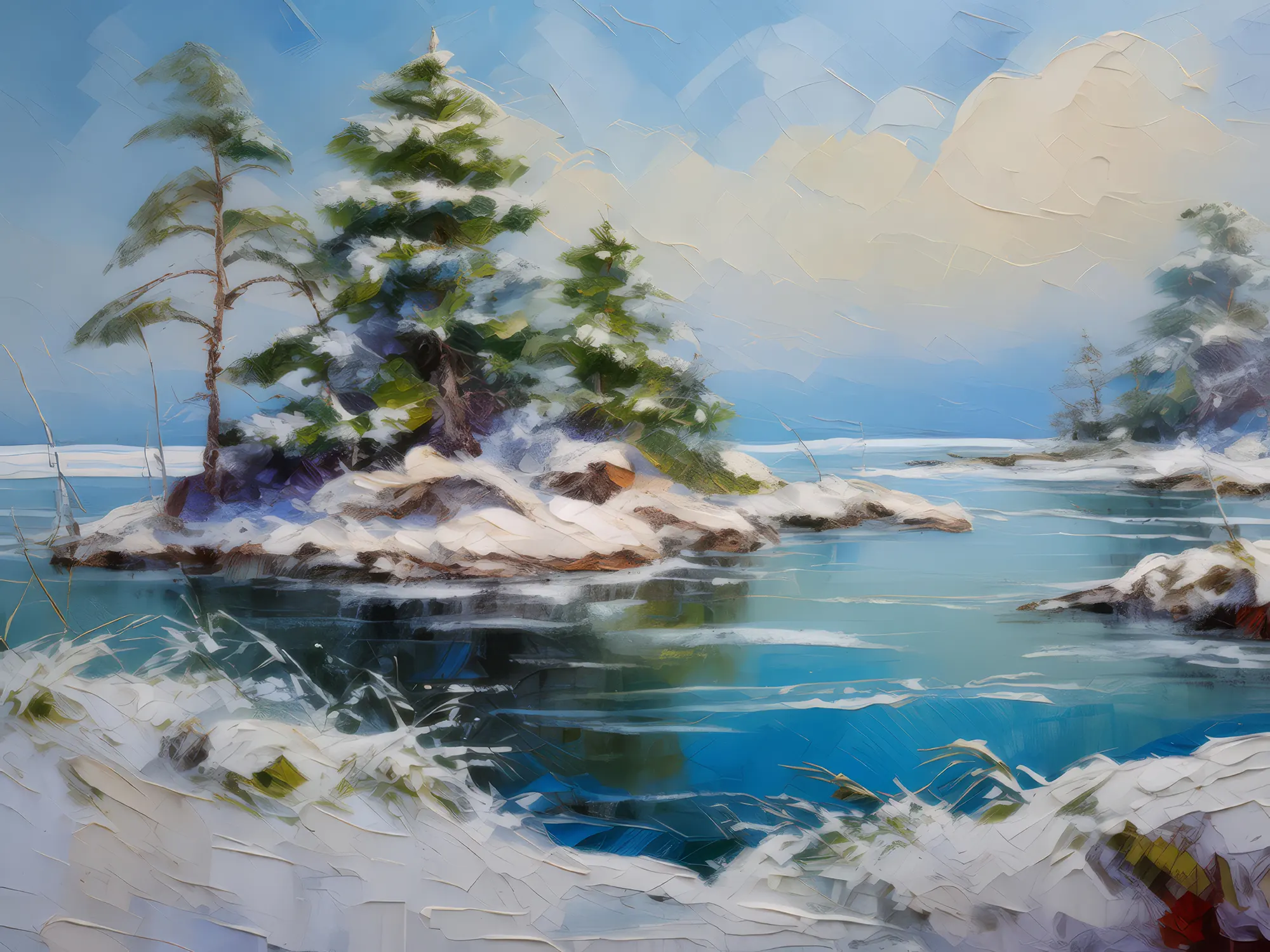 Painting: Winter Wonderland Island