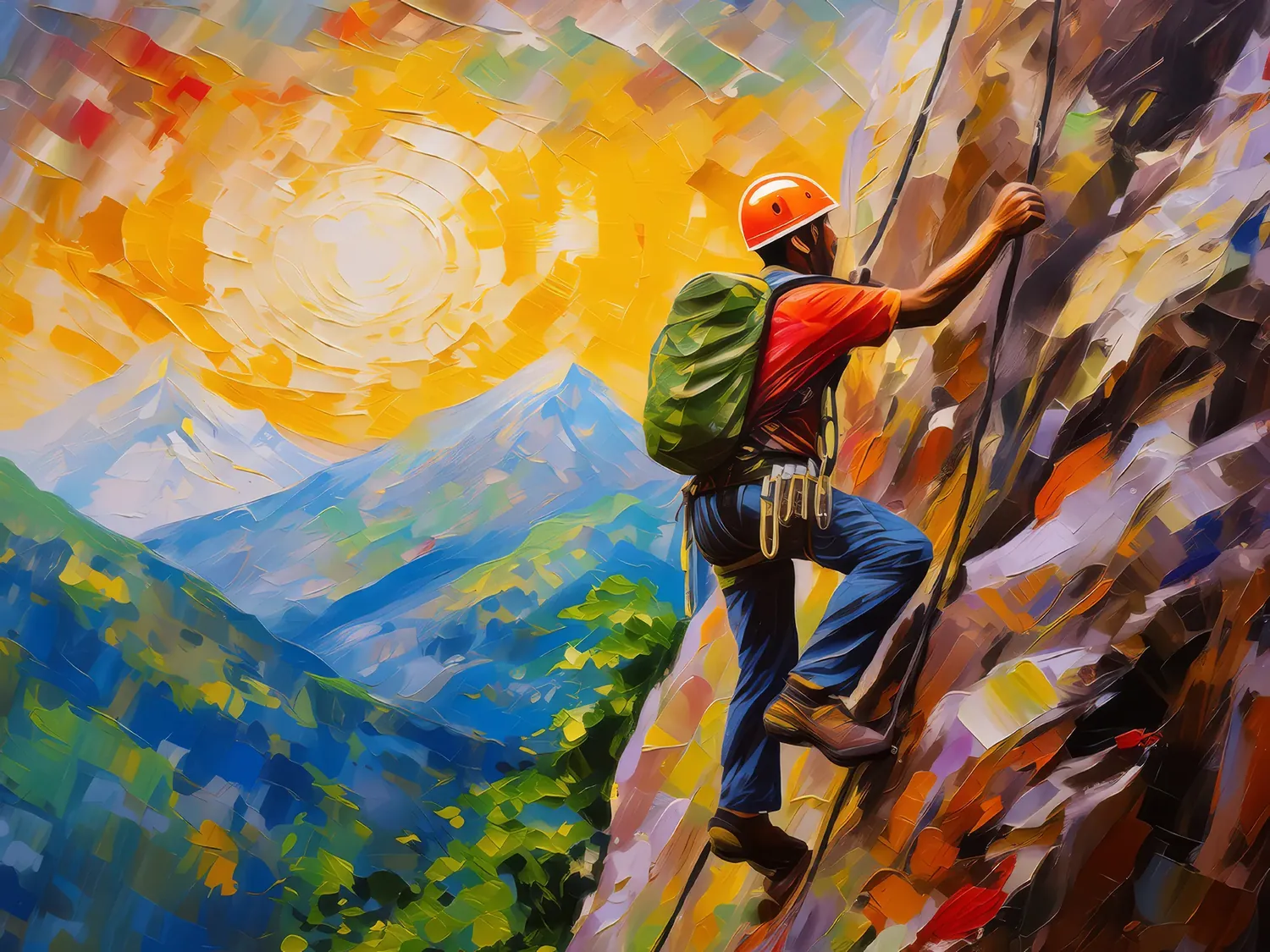 Painting: Alpine Climber’s Journey