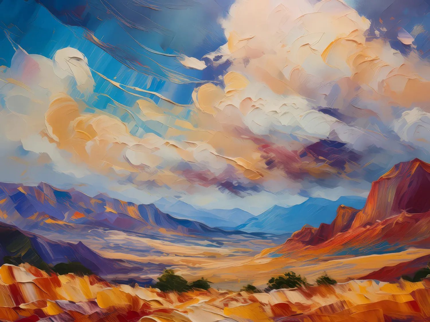 Painting: Alpine Desert Cloudscape