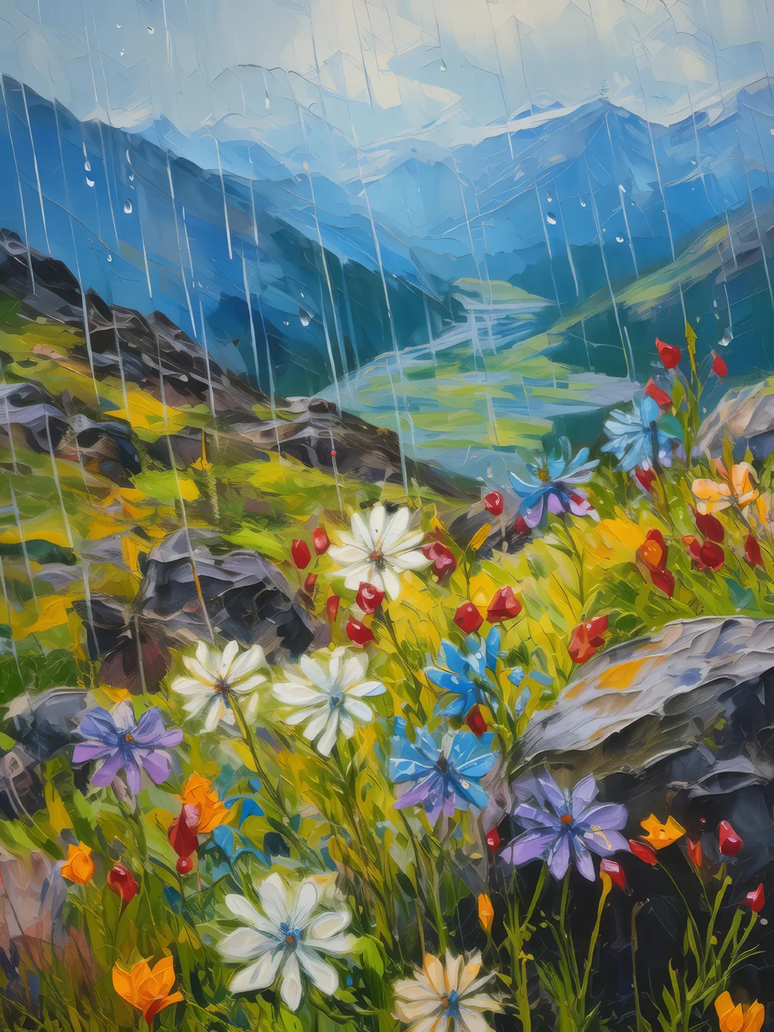 Painting: Alpine Rain Shower