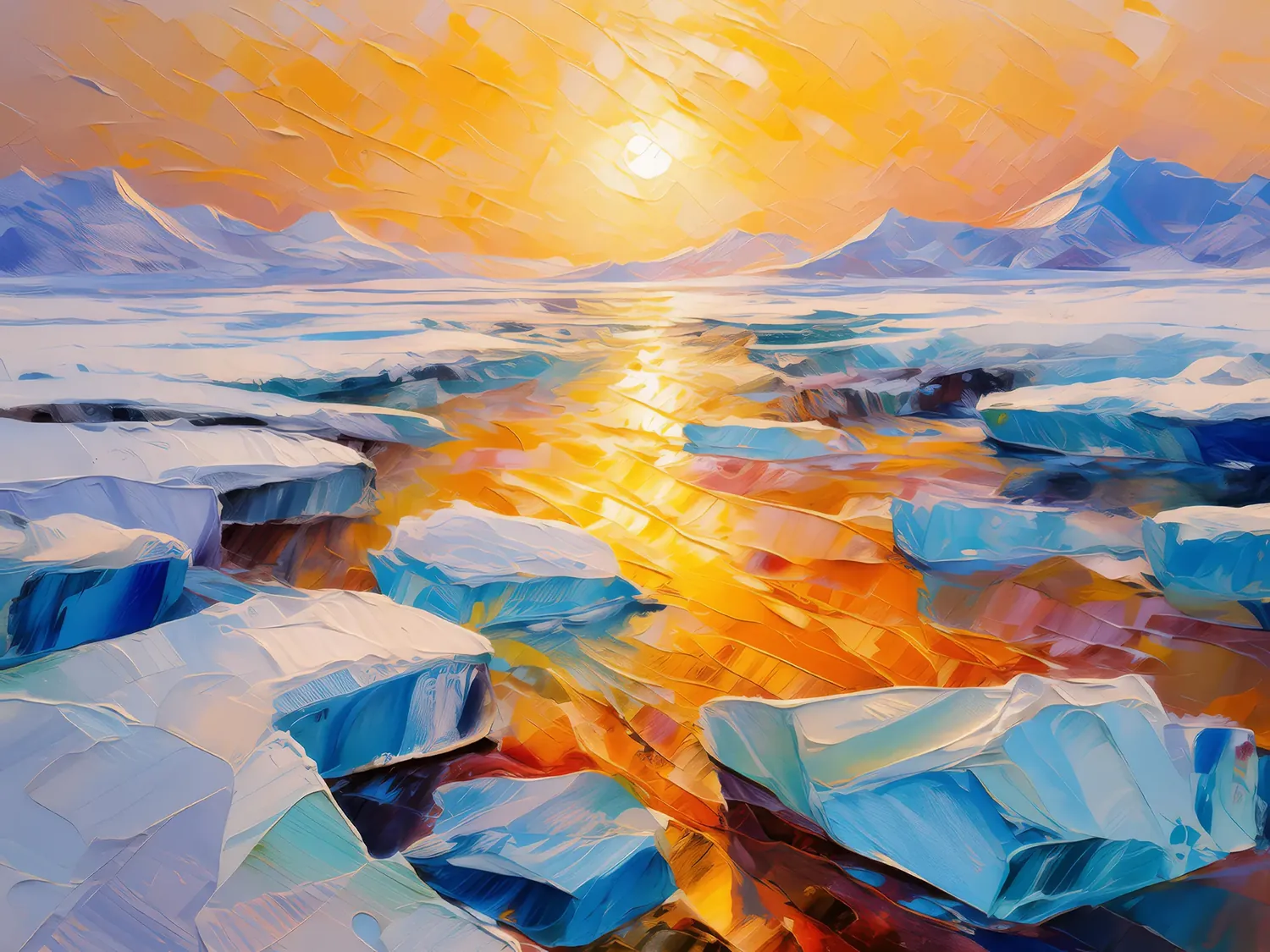 Painting: Arctic Desert Ice Patterns
