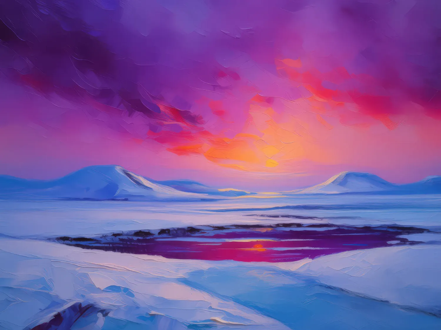 Painting: Arctic Desert’s Silent Dusk