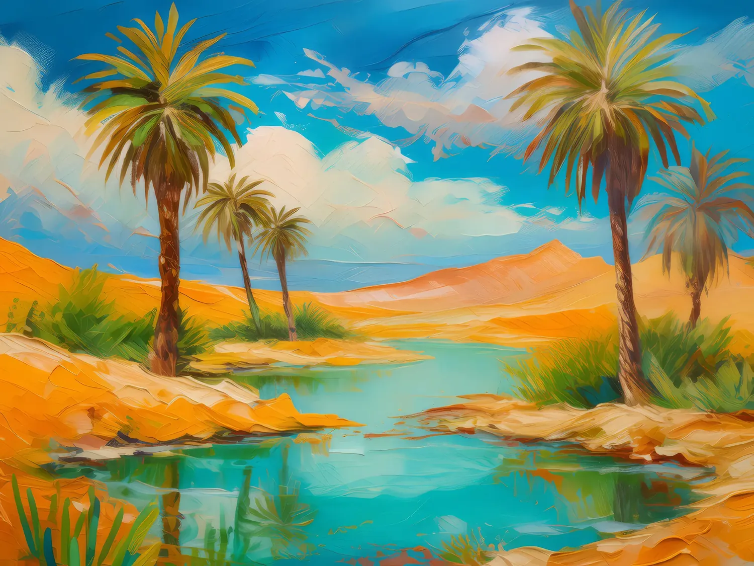 Painting: Arid Desert Oasis