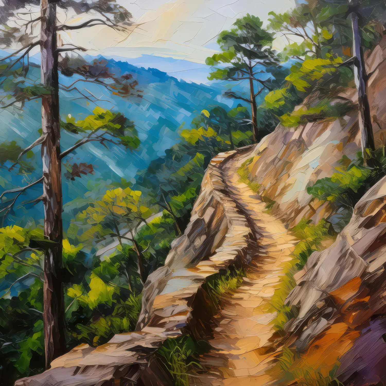 Painting: Bluff Hiking Trail