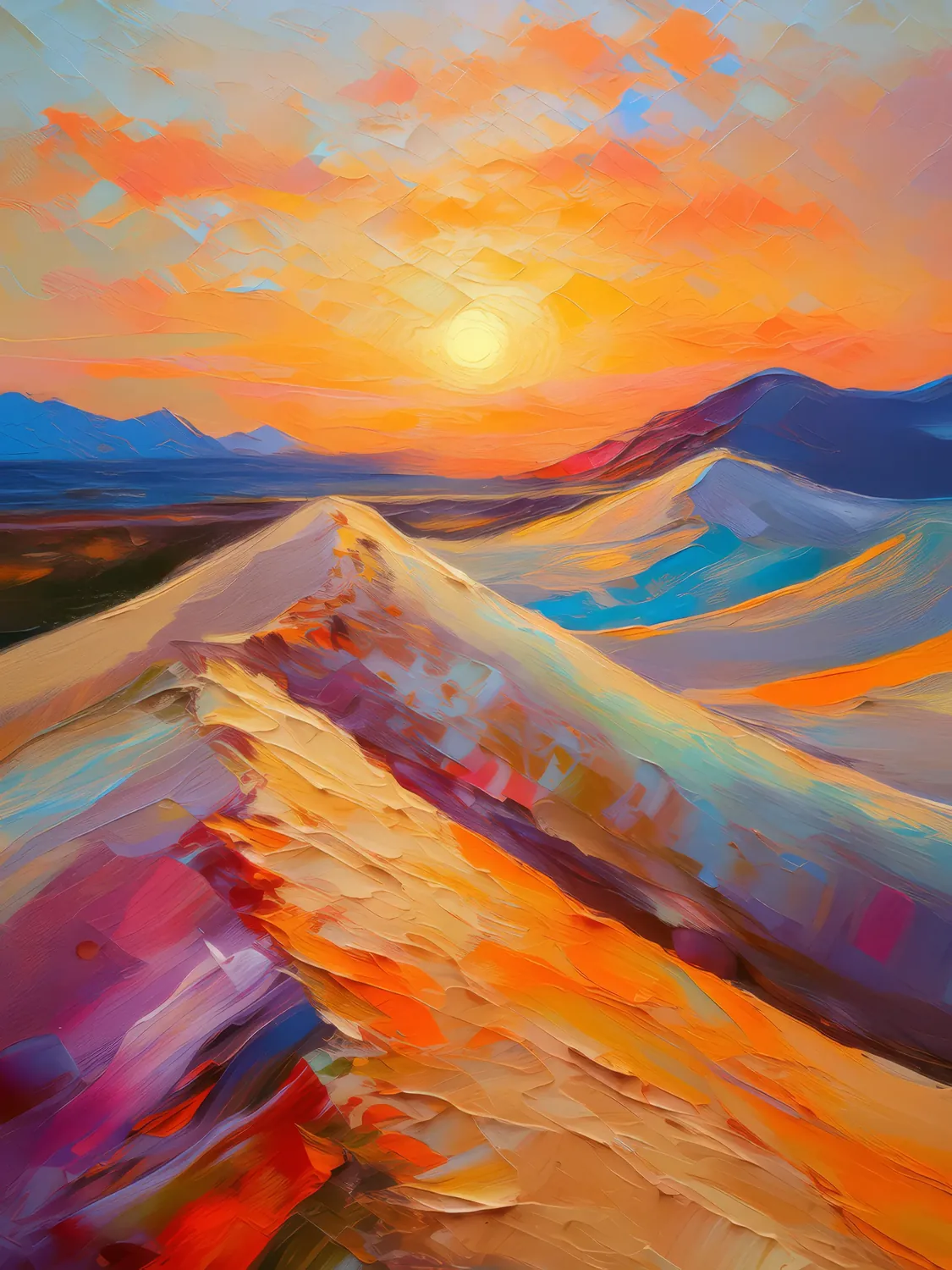Painting: Colorful Sand Dunes