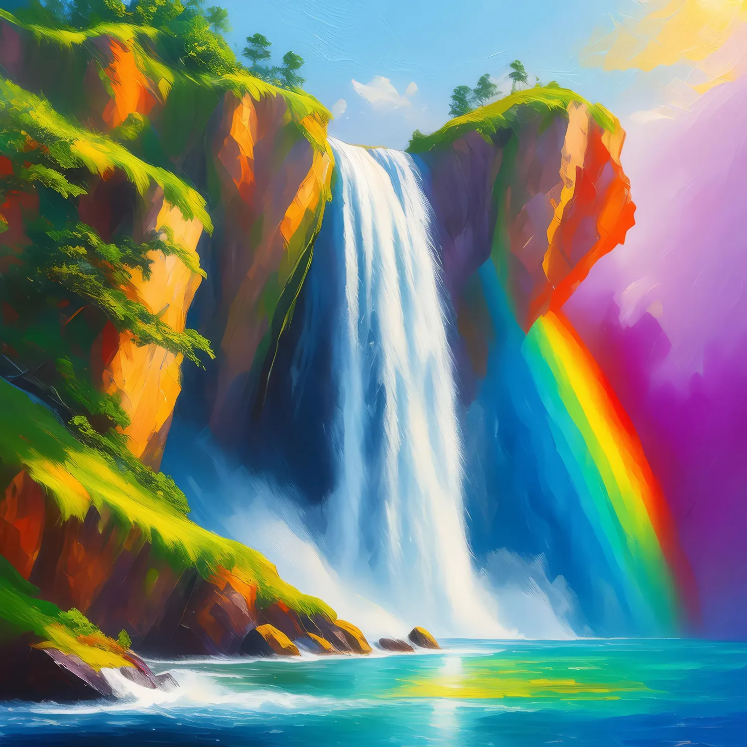 Painting: Crag Waterfall Wonder
