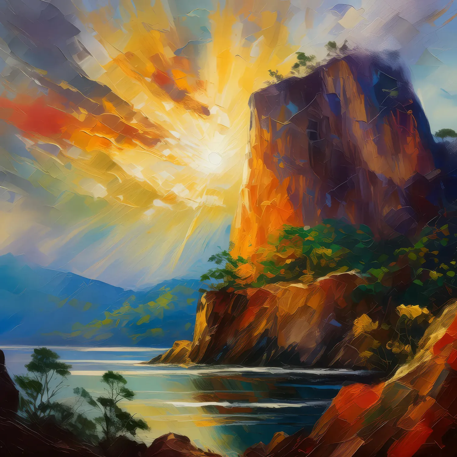 Painting: Crepuscular Crag Crescendo