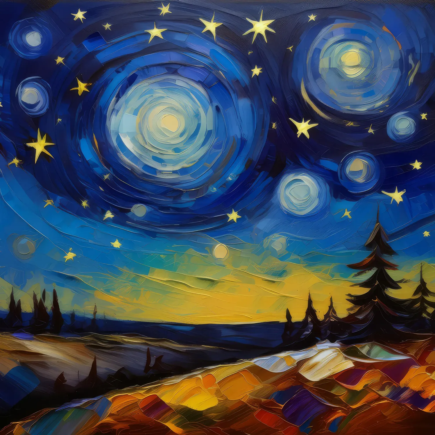 Painting: Crystal Clear Boreal Nights