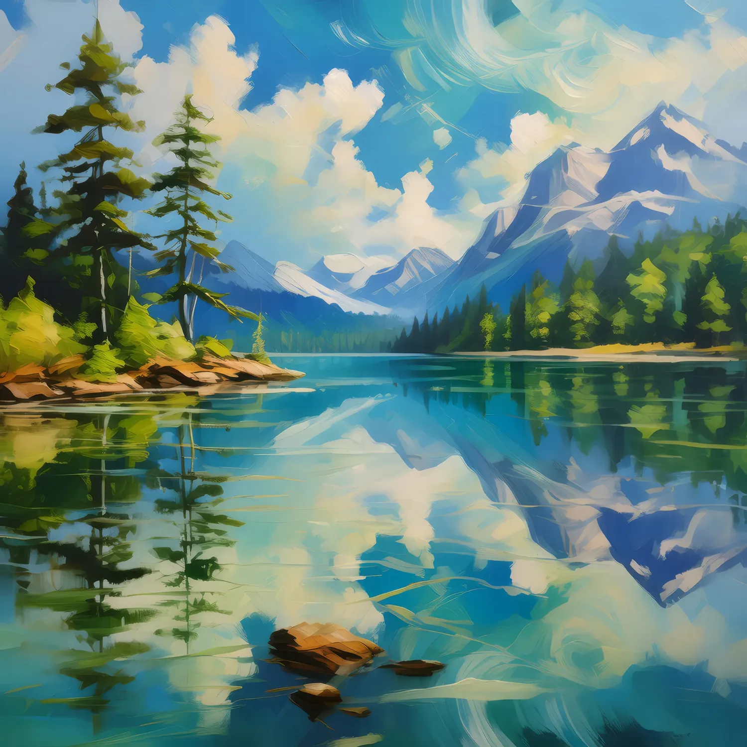 Painting: Crystal Clear Lake