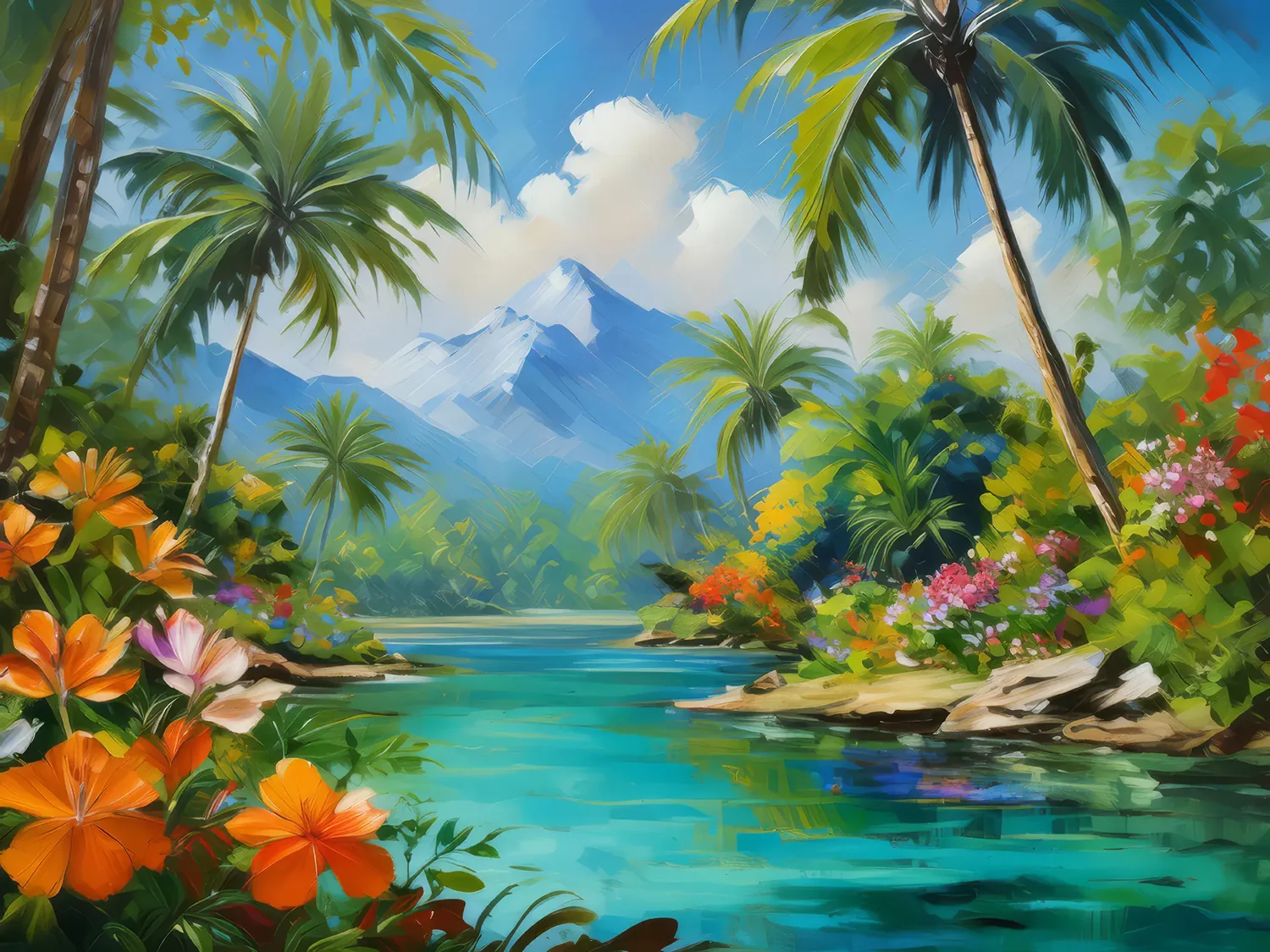 Painting: Crystal Clear Oasis