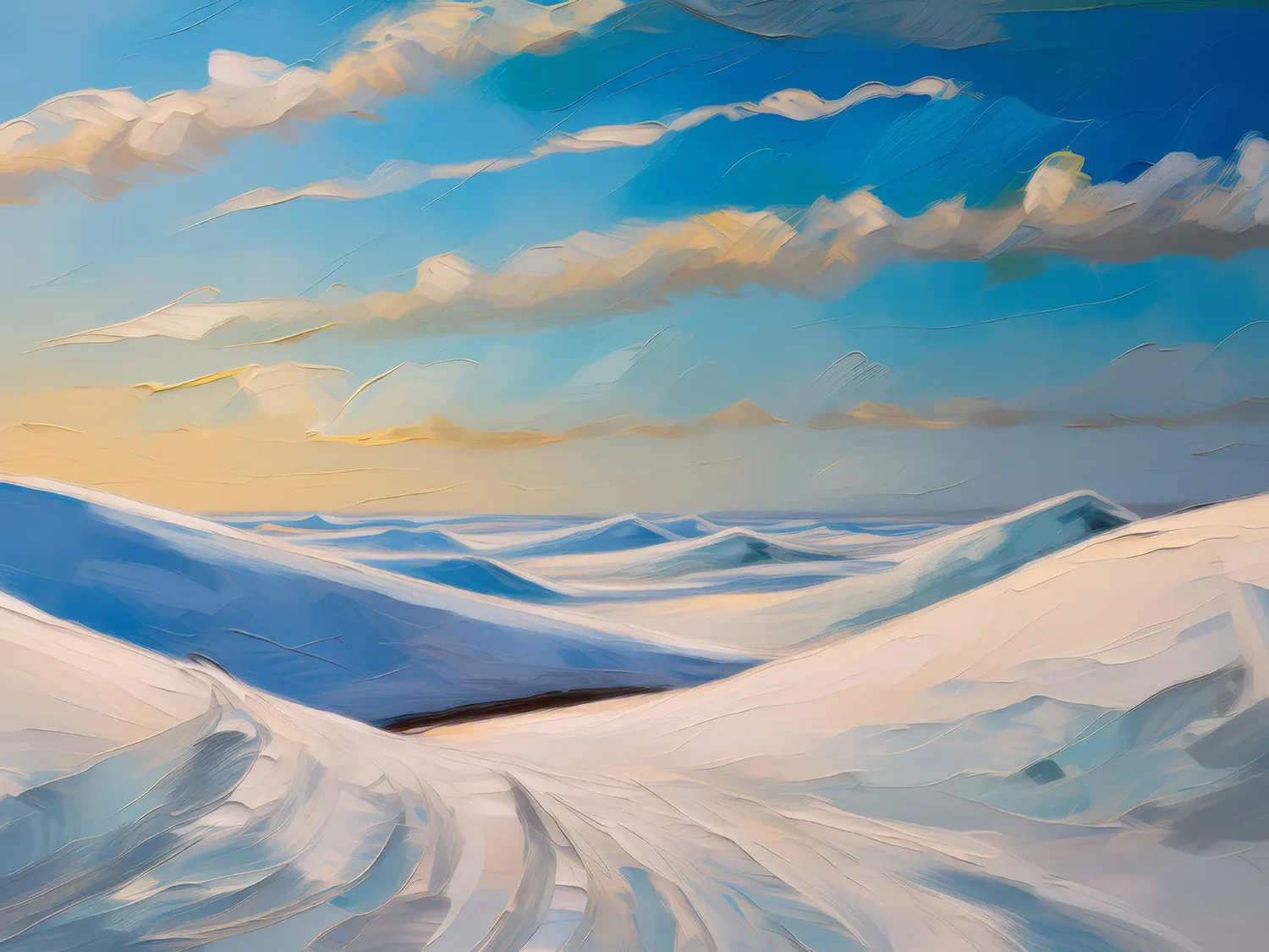 Painting: Desolate Polar Dunes