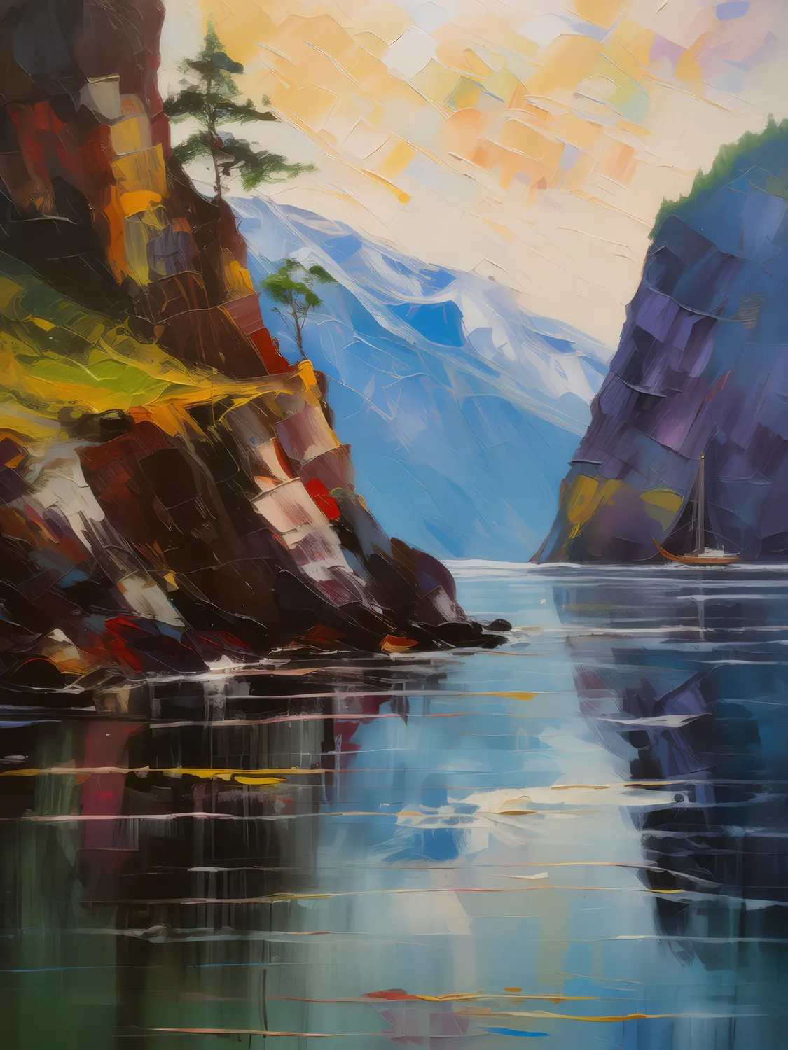 Painting: Echoes of Fjord’s Depths