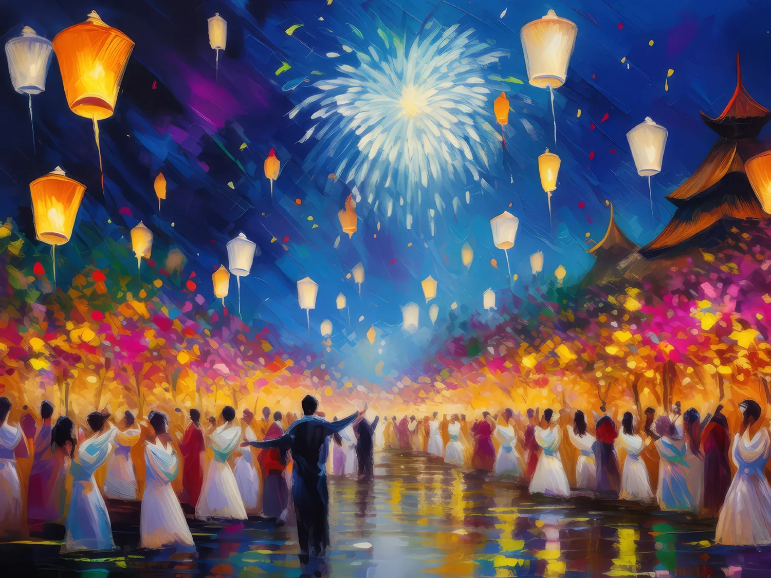 Painting: Festival of Lights