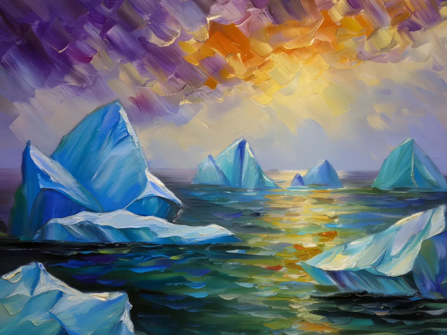 Painting: Floating Ocean Ice