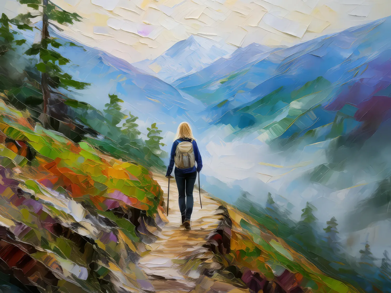 Painting: Foggy Mountain Trail