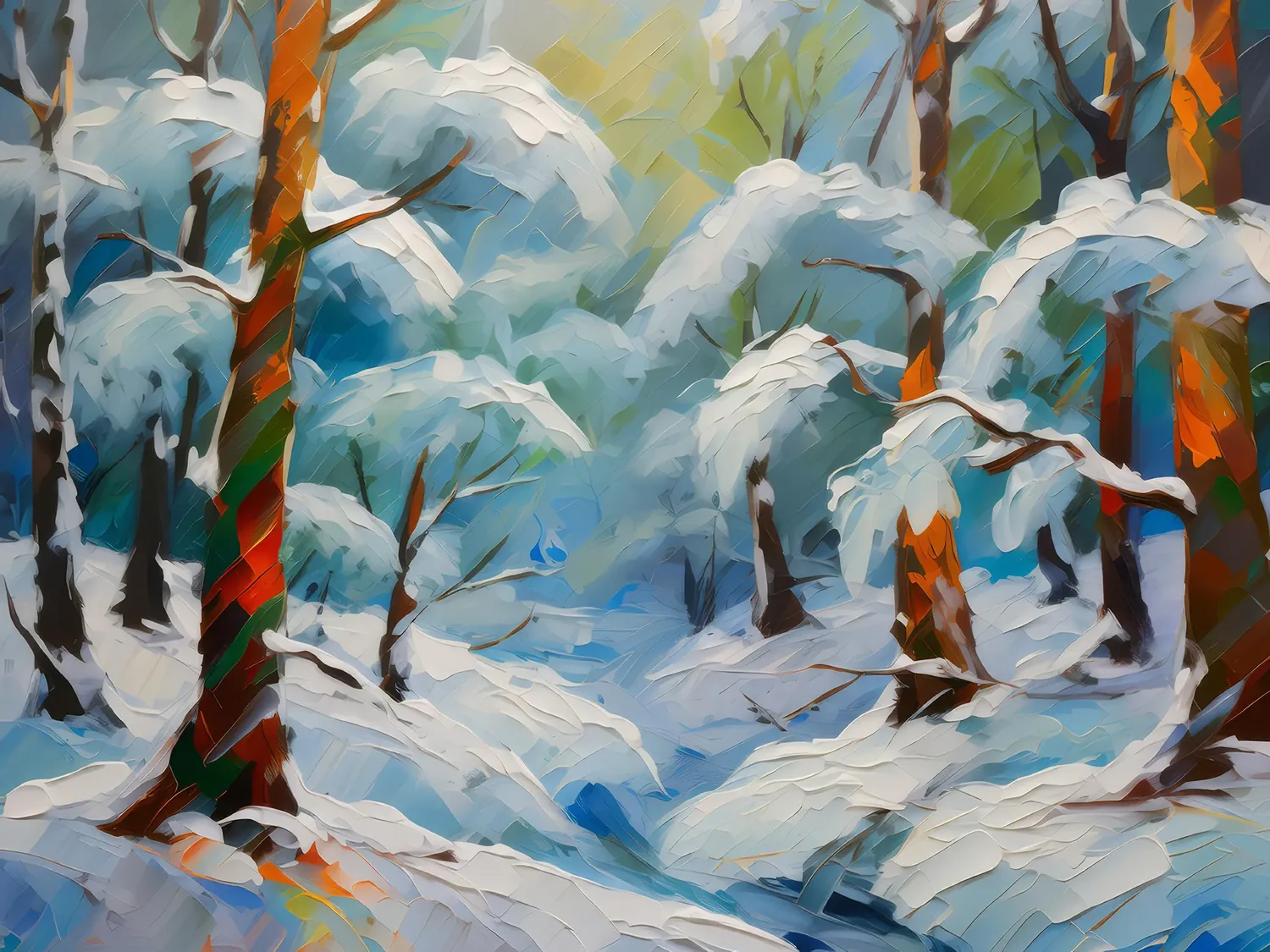 Painting: Forest Winter Wonderland
