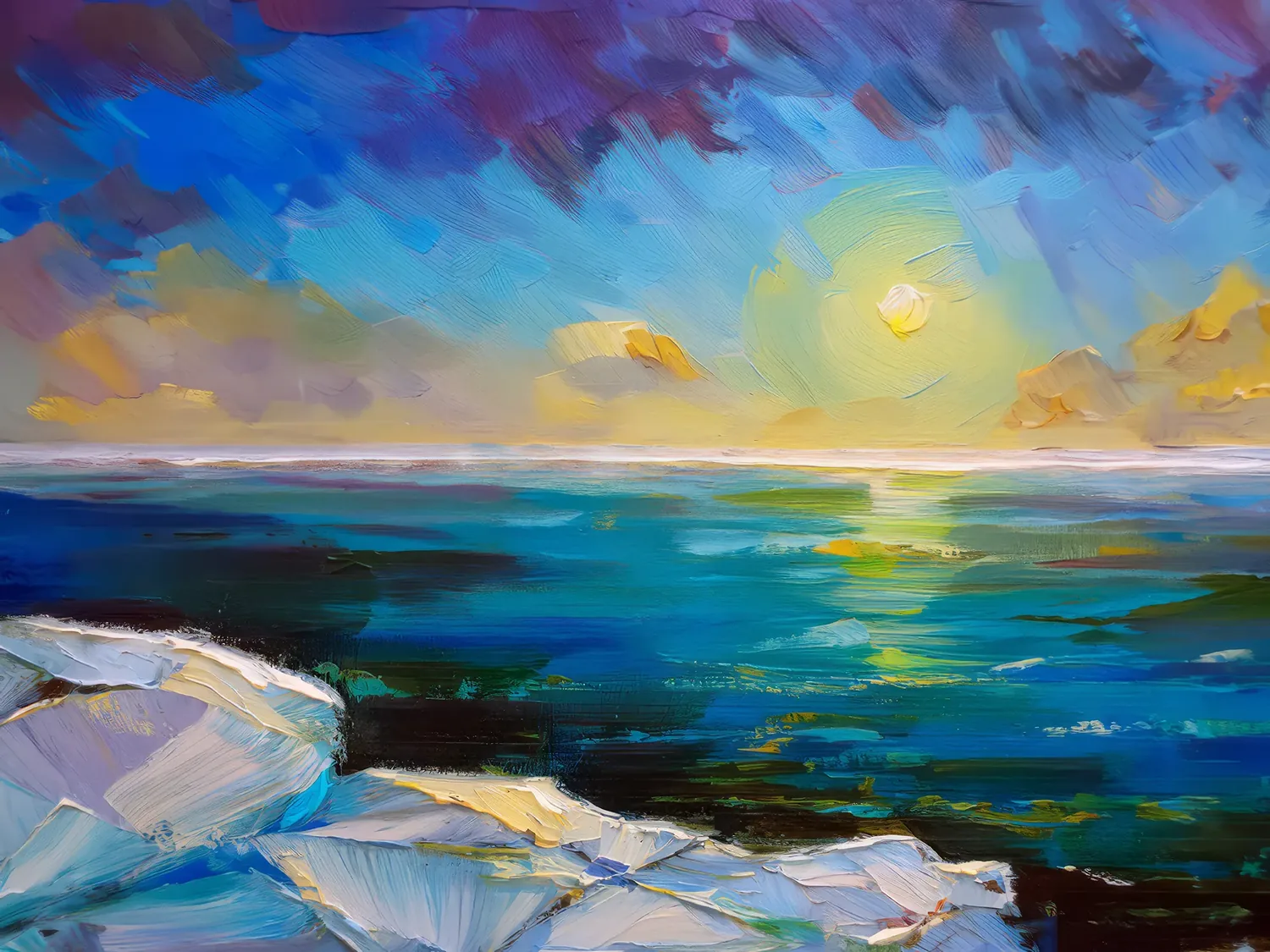 Painting: Frozen Ocean Horizon