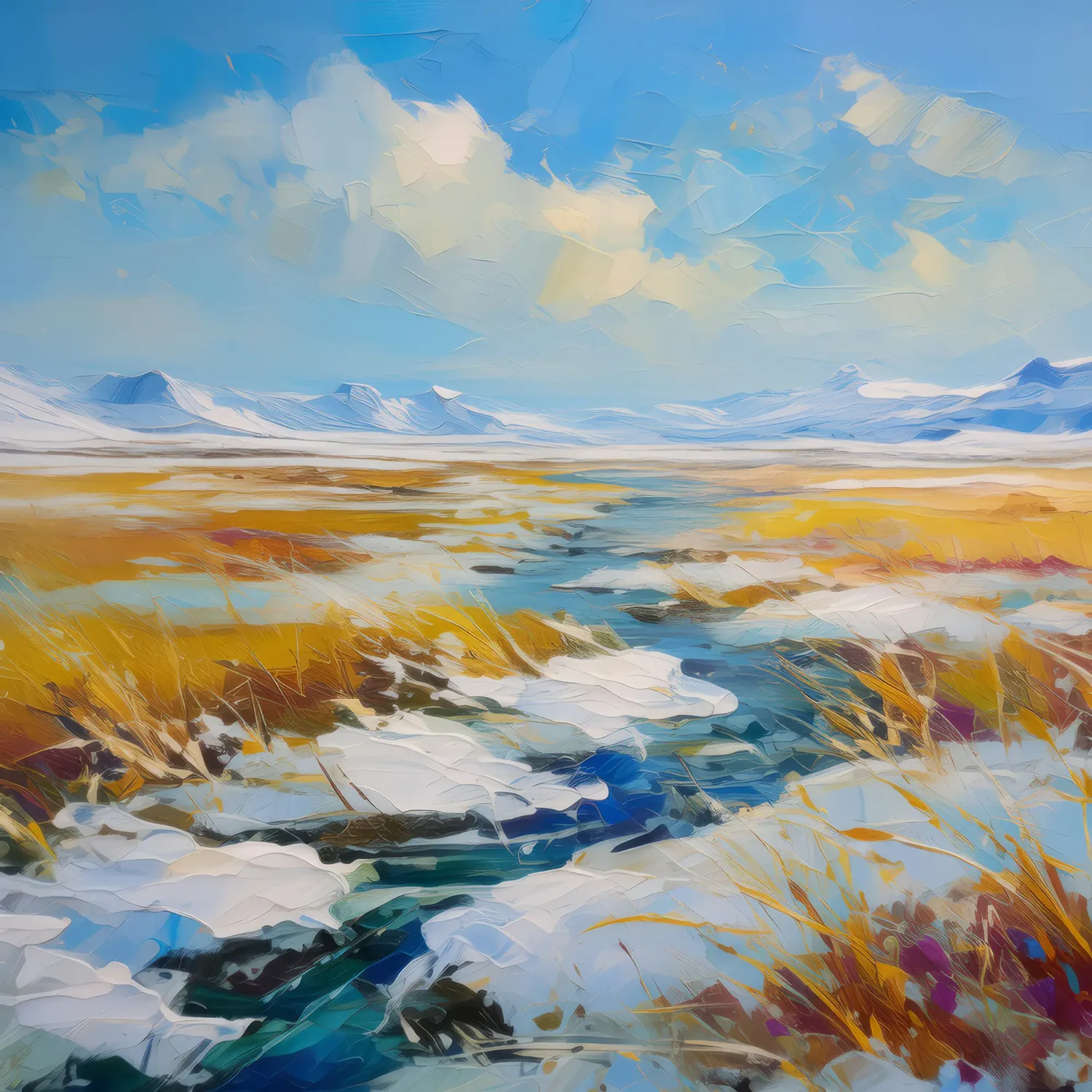 Painting: Frozen Tundra Expanse