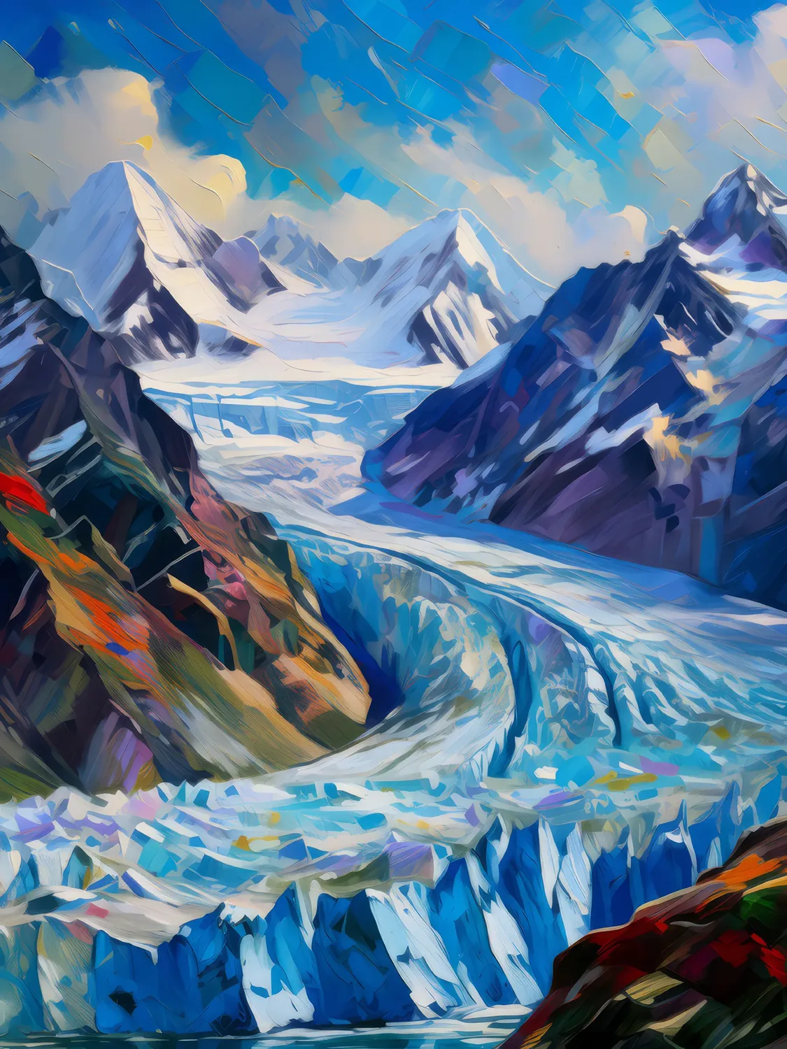 Painting: Glacier Panorama