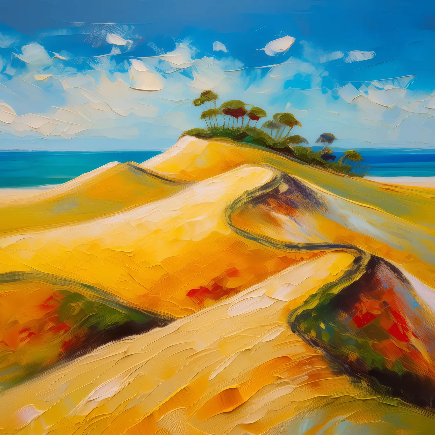 Painting: Golden Sand Dunes Island