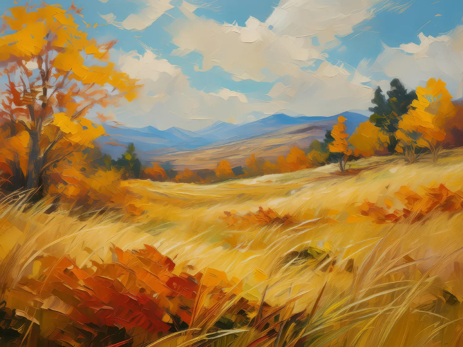 Painting: Grassland in Autumn