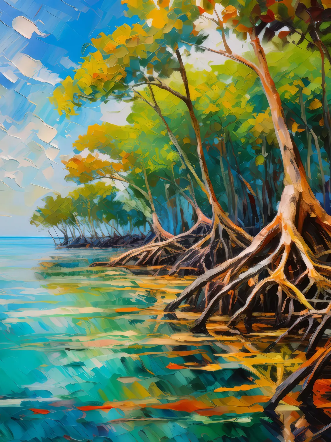 Painting: Mangrove Forest Shore