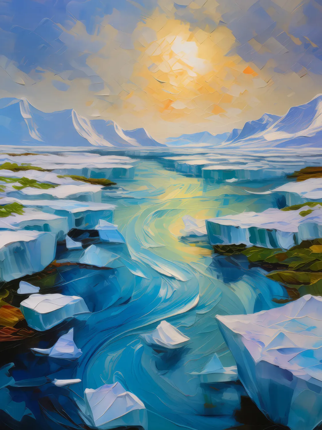 Painting: Melting Ice Patterns
