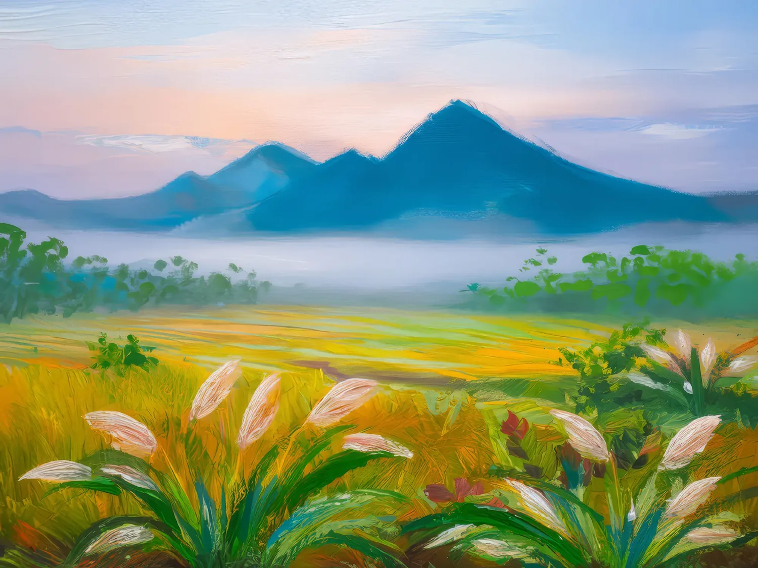 Painting: Misty Steppe Morning