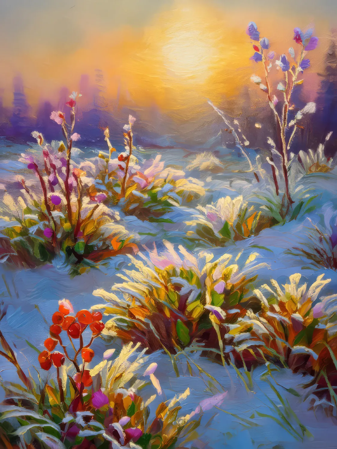 Painting: Morning Frost on Tundra
