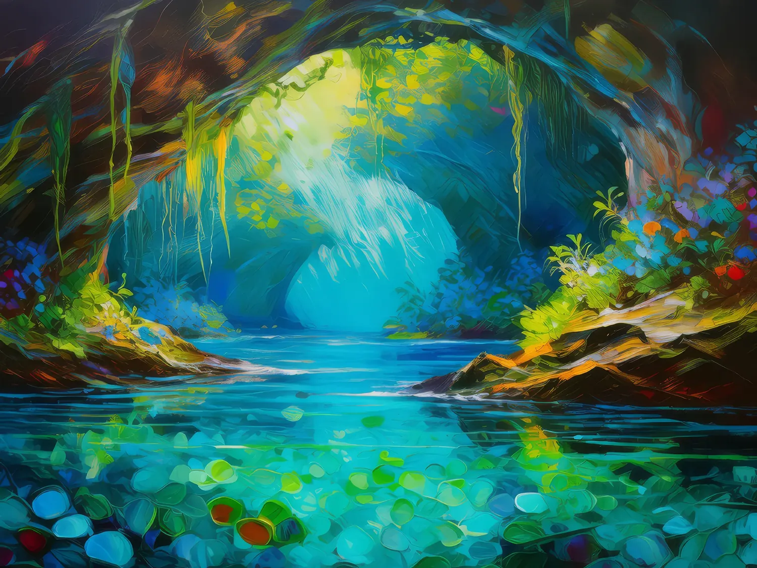 Painting: Mystical Ocean Cave