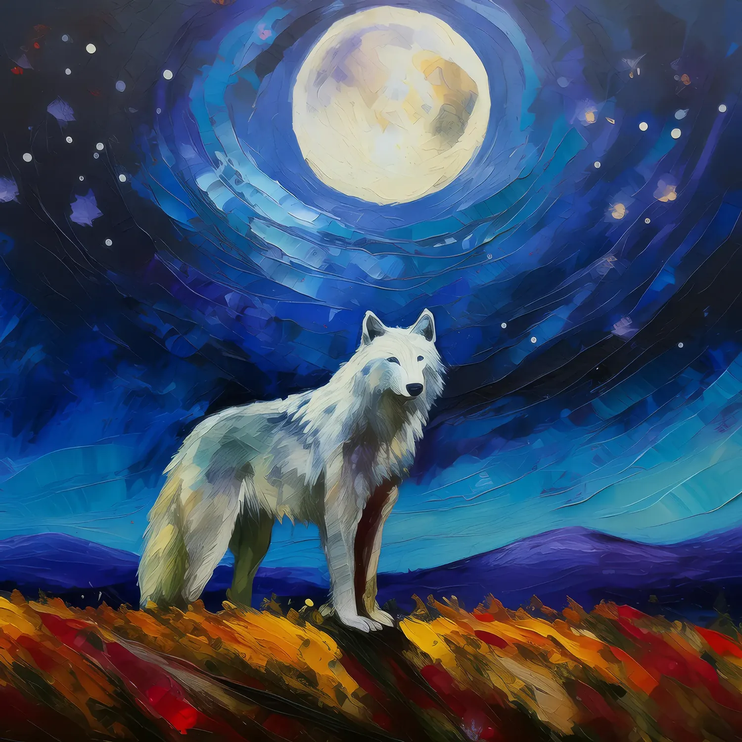 Painting: Night Watch Over Tundra
