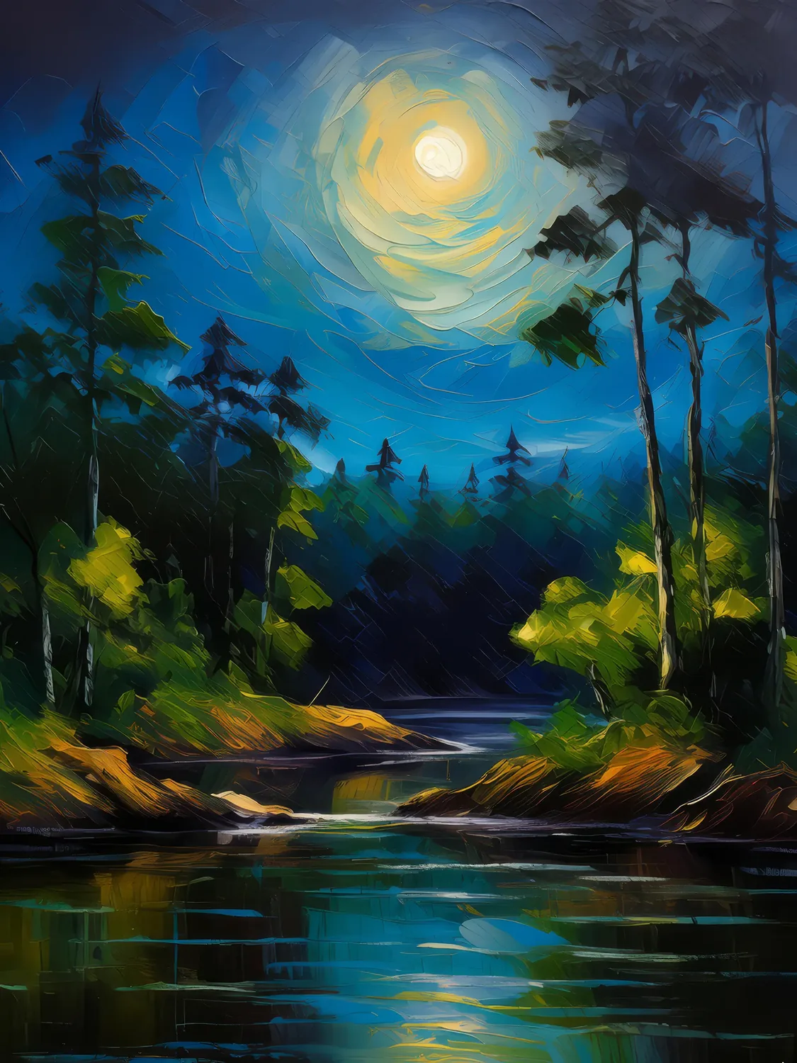 Painting: Night’s Veil over the Jungle