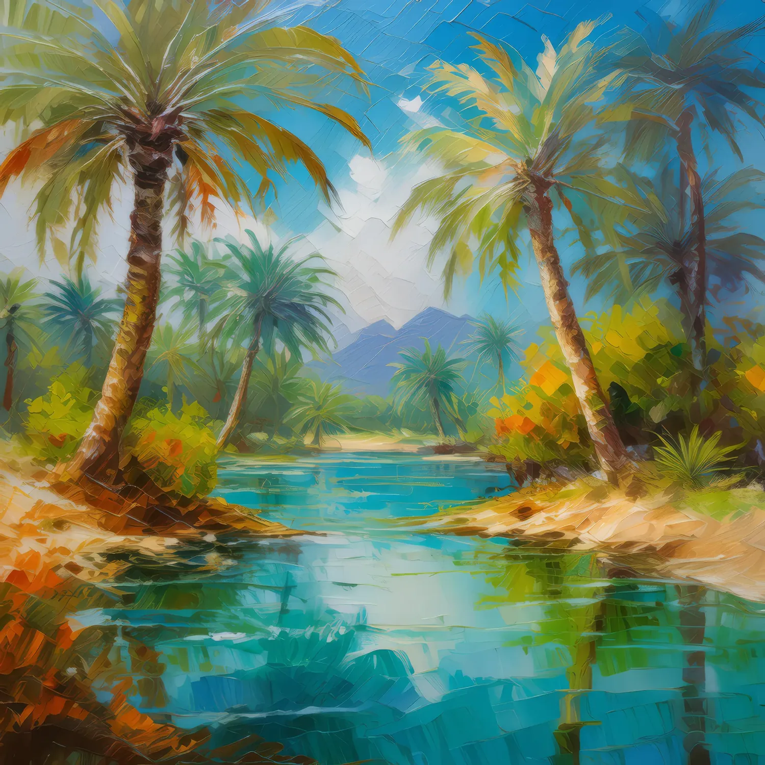 Painting: Oasis Among Dunes