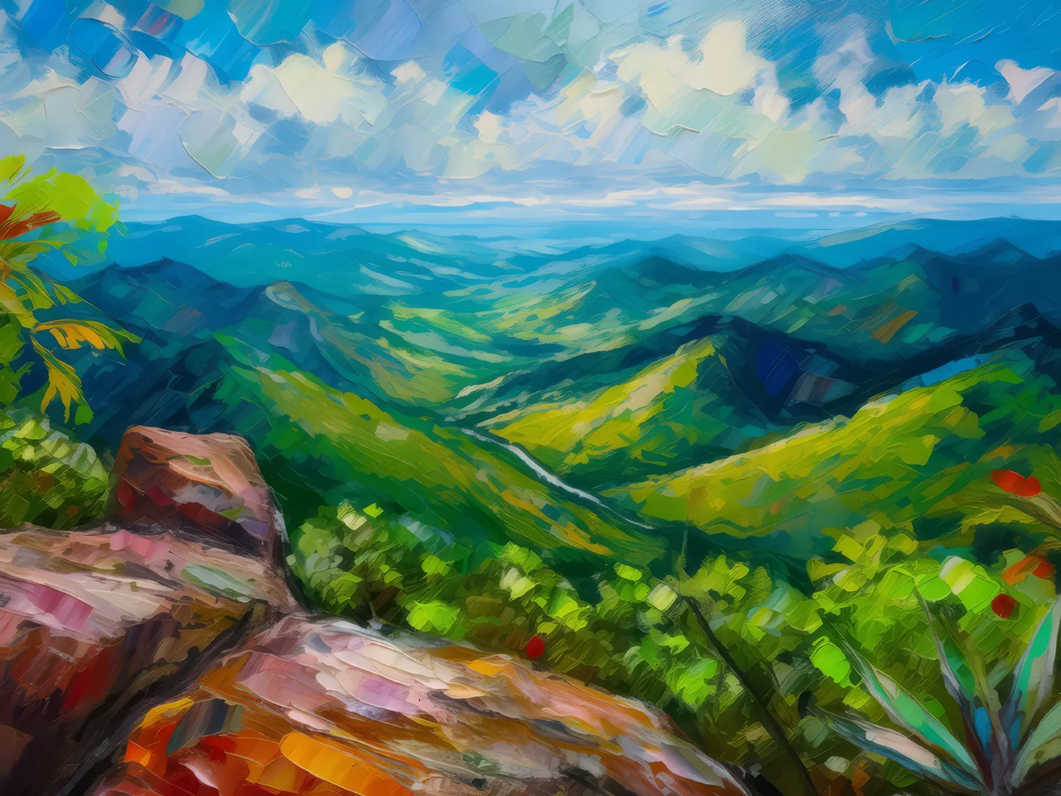 Painting: Overlook from Tropical Heights