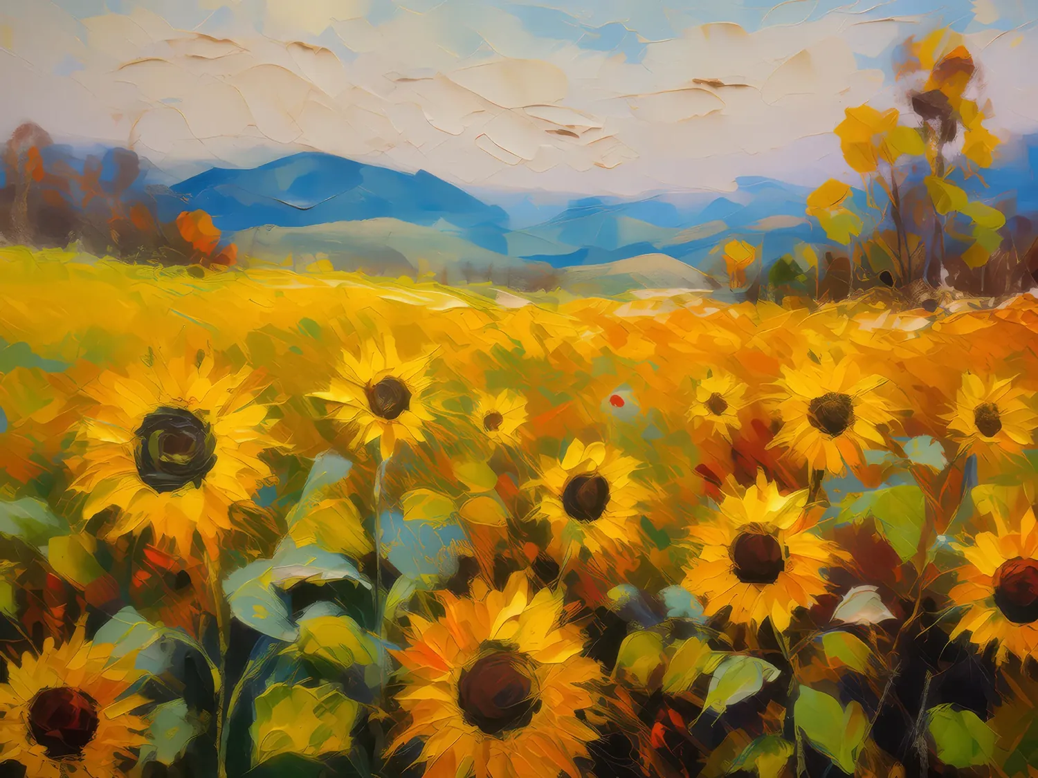 Painting: Prairie Sunflowers