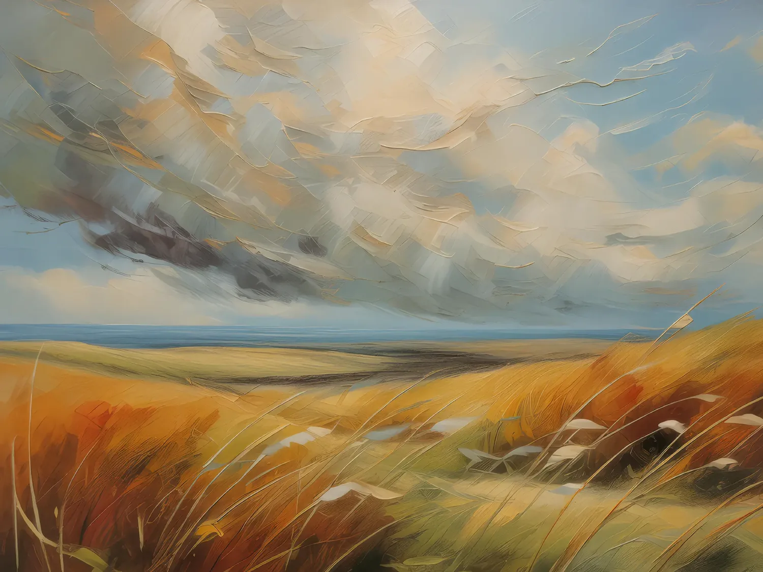 Painting: Prairie Windy Day