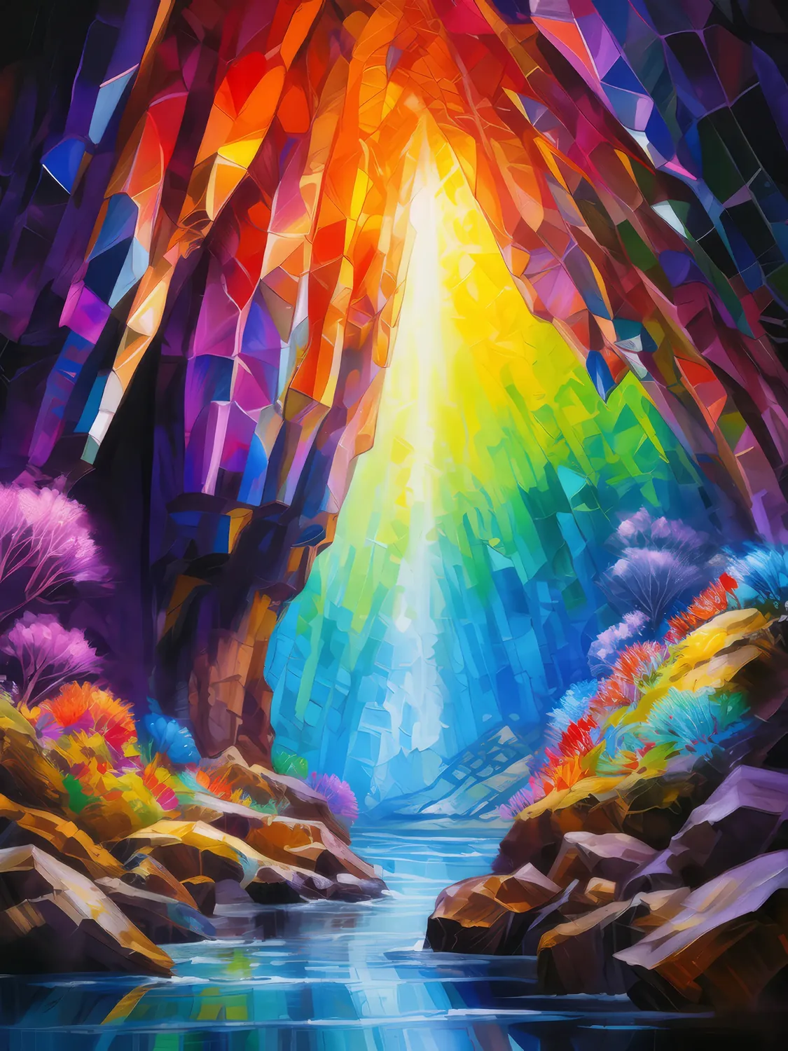 Painting: Rainbow Cave Grotto