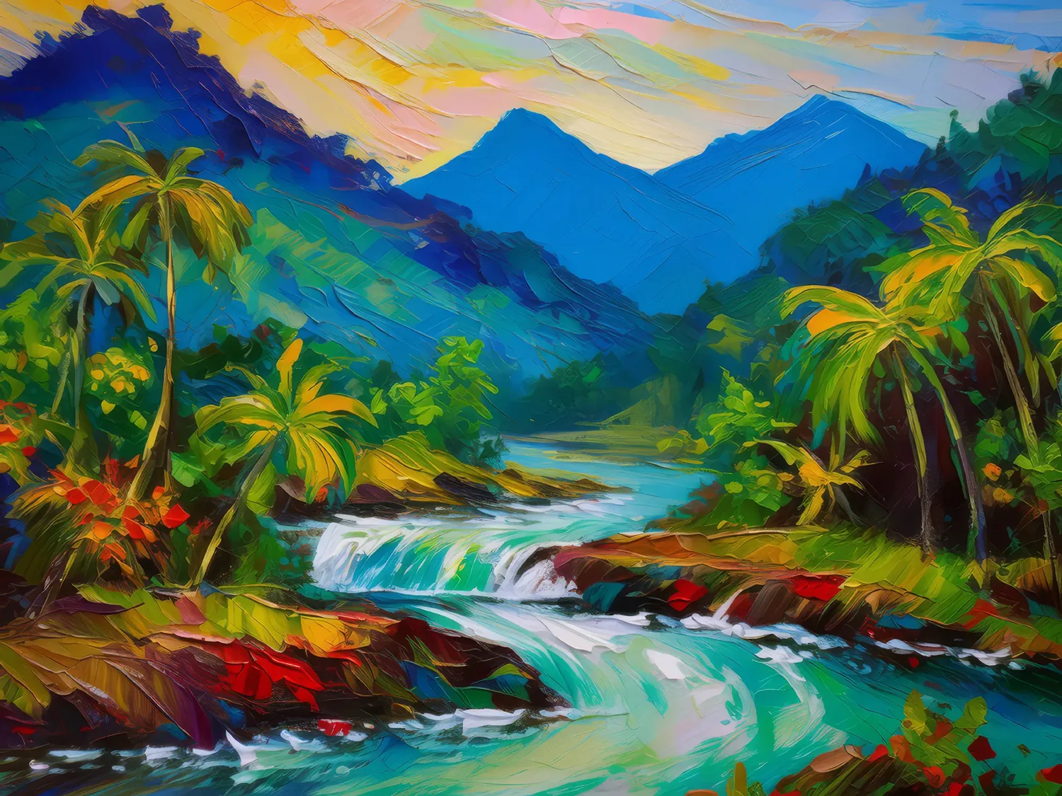 Painting: Rivers Through Mountains