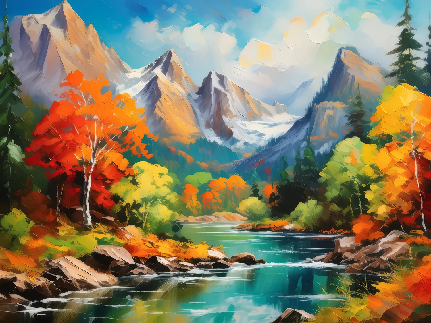 Painting: Seasons’ Crag Kaleidoscope