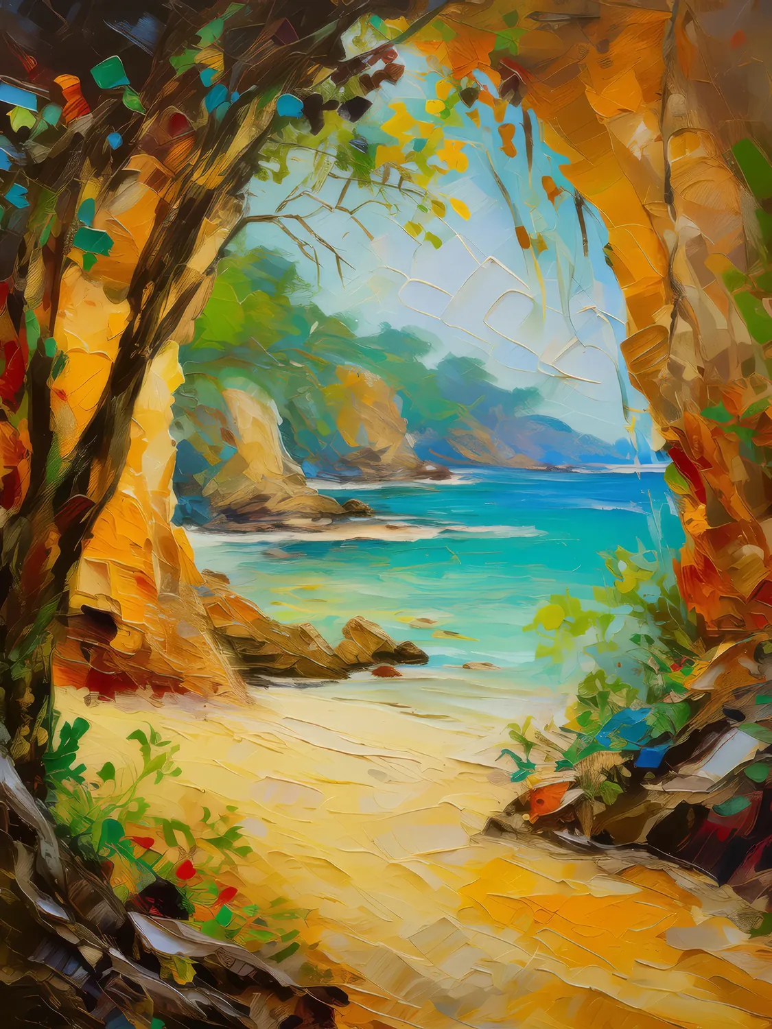 Painting: Secret Beach Grotto
