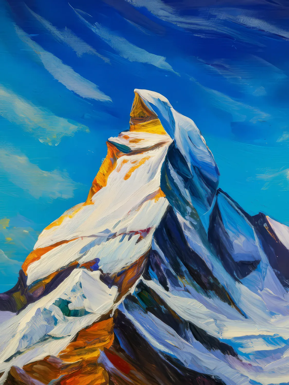 Painting: Snow-Covered Summit