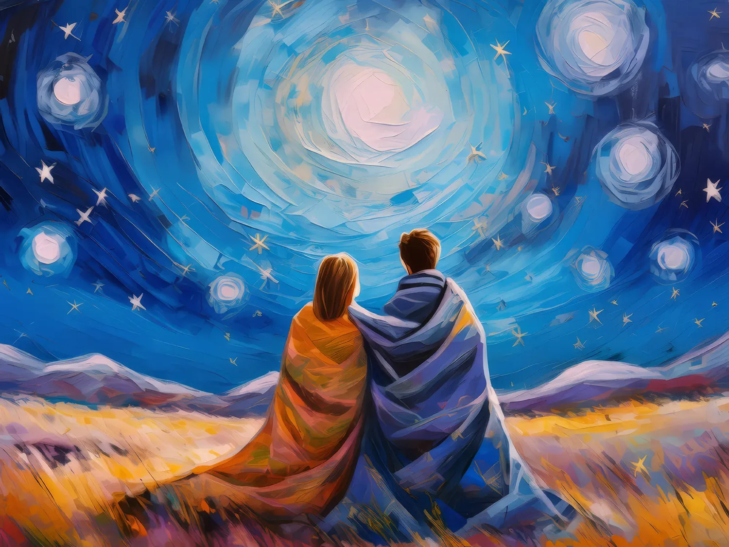 Painting: Stargazing in the Tundra