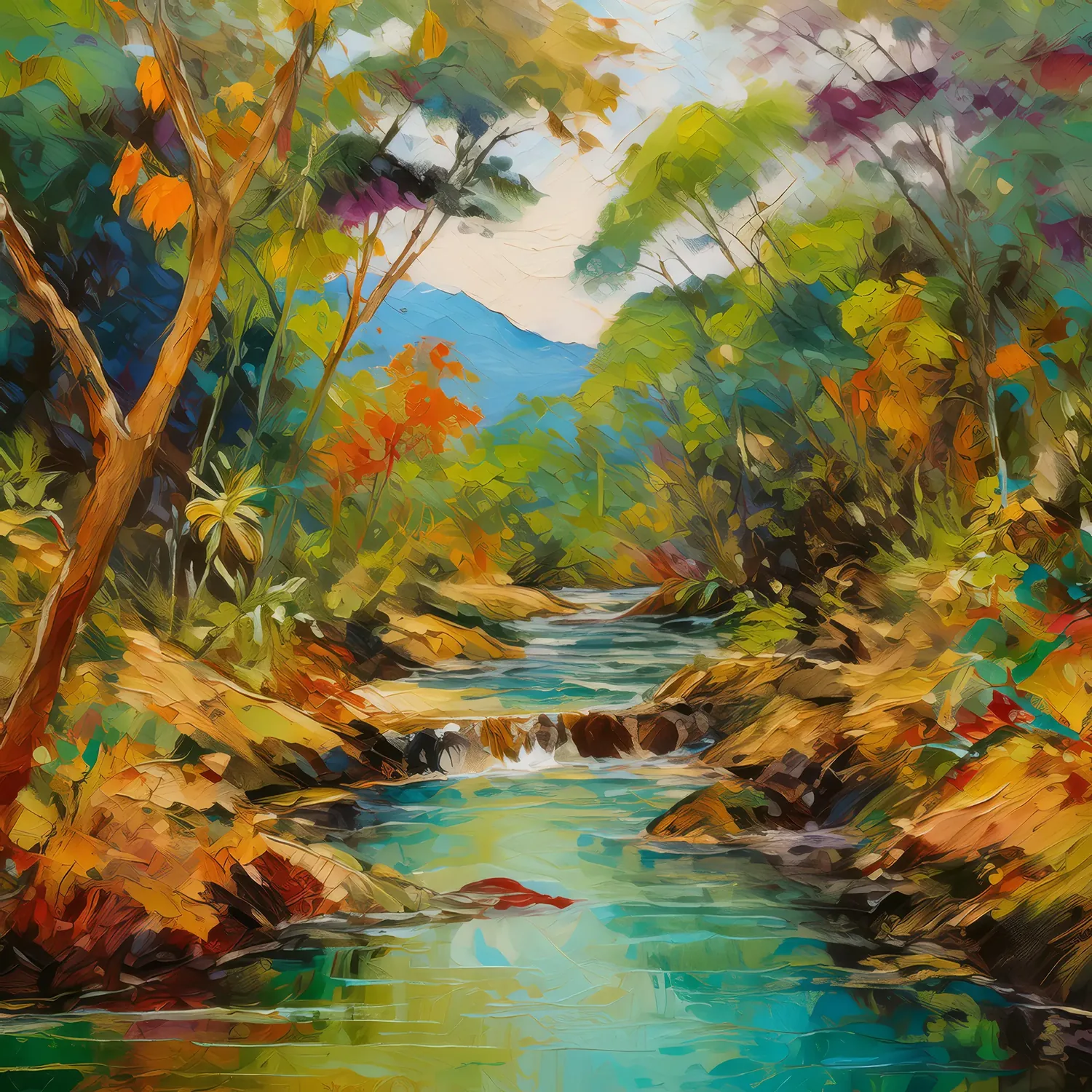 Painting: Tropical Dry Forest Stream