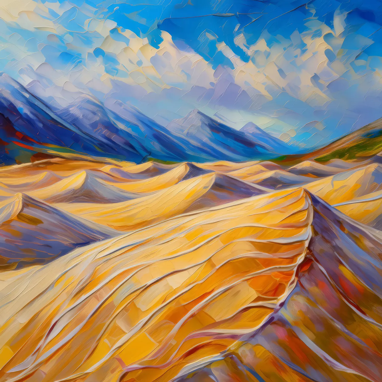 Painting: Wild Winds Over Alpine Desert