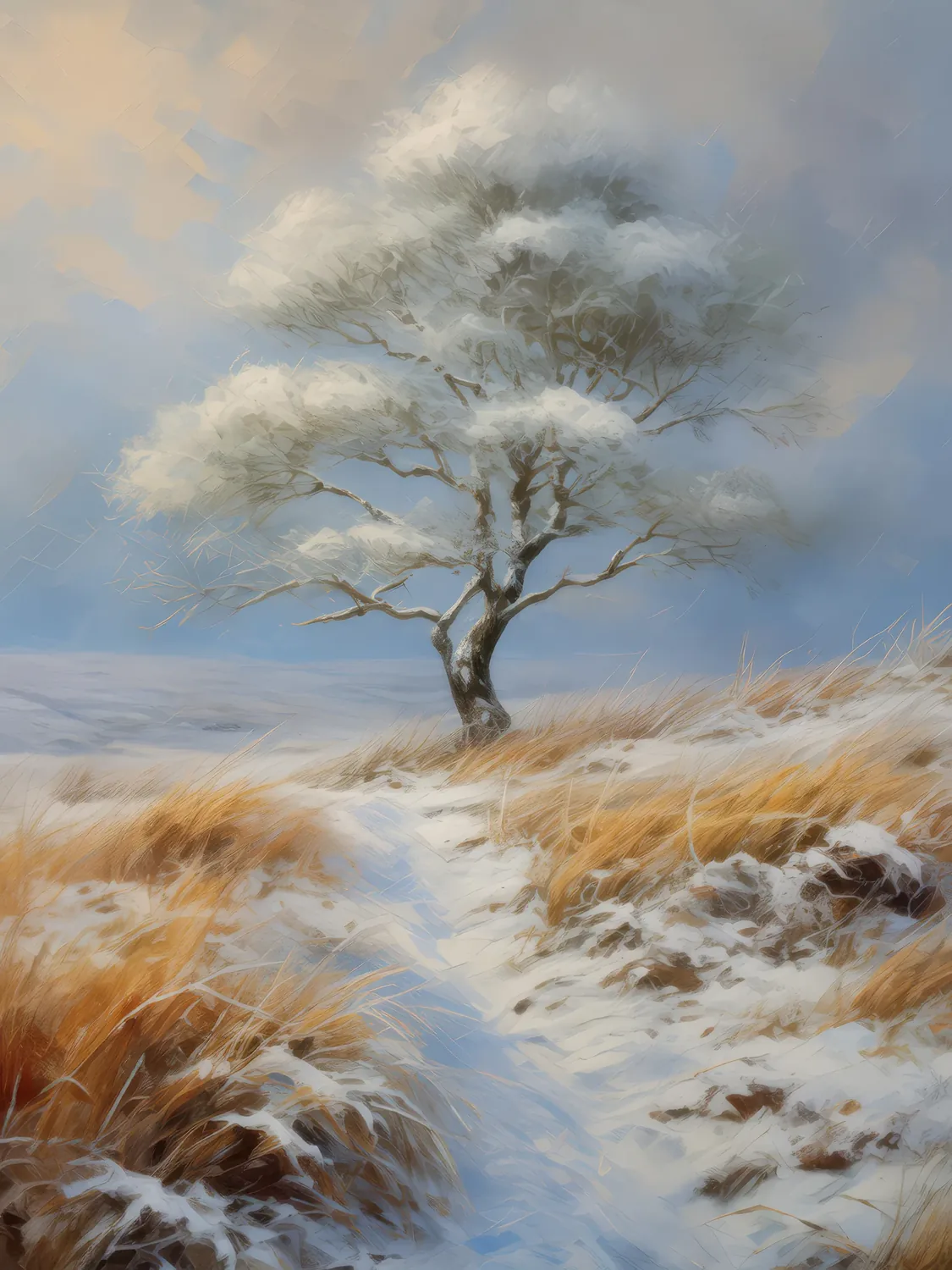 Painting: Winter’s Touch on Moor