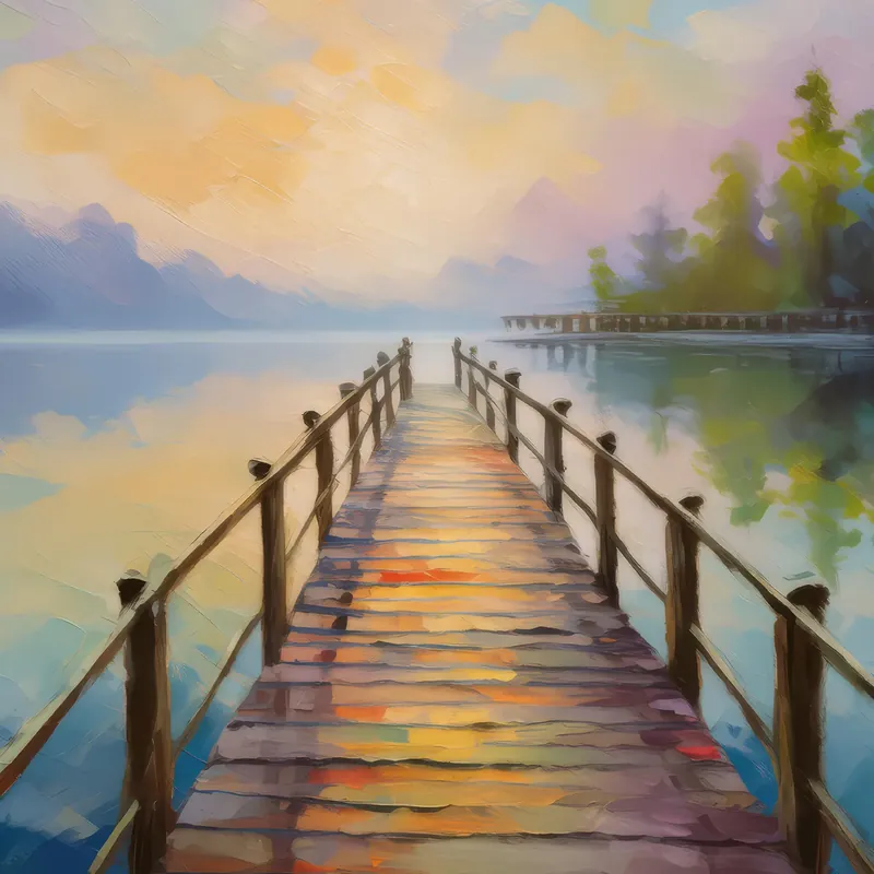 Painting: Abandoned Pier at Dawn
