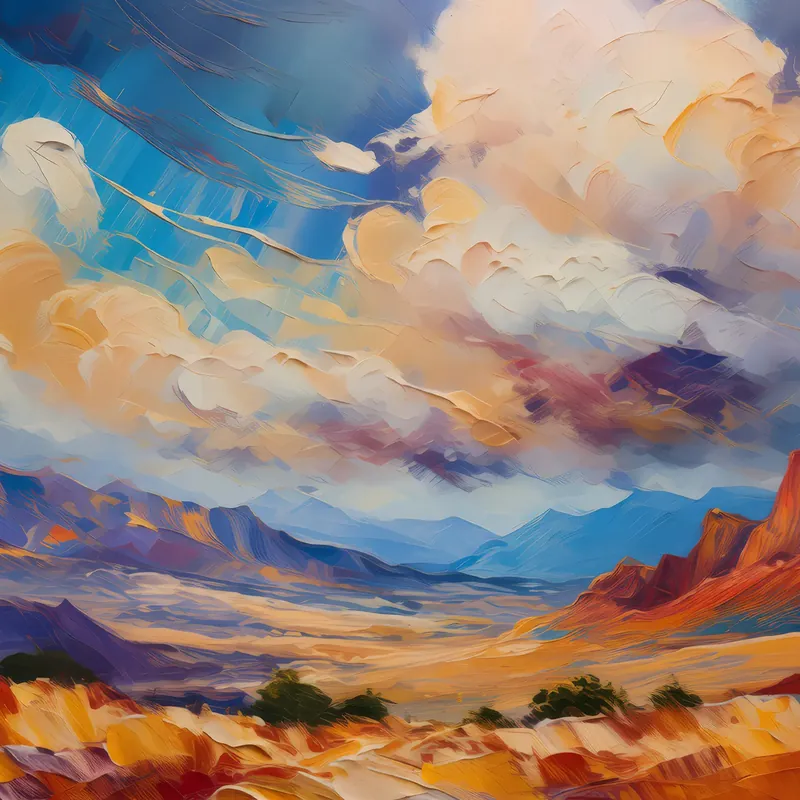 Painting: Alpine Desert Cloudscape