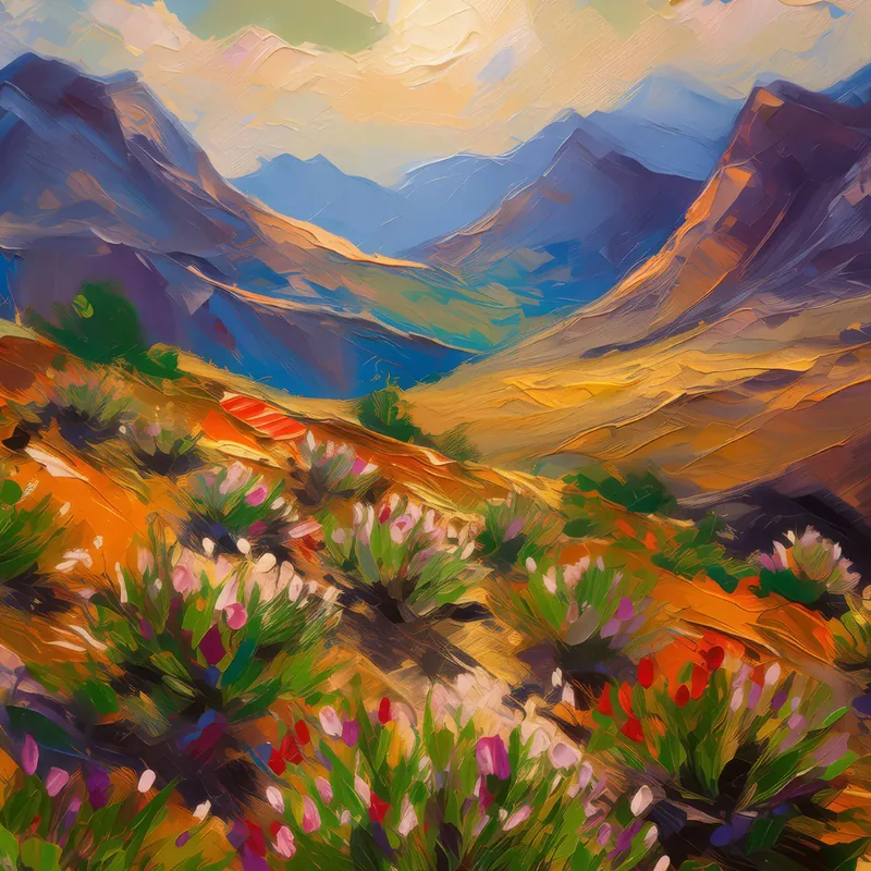 Painting: Alpine Desert Early Morning
