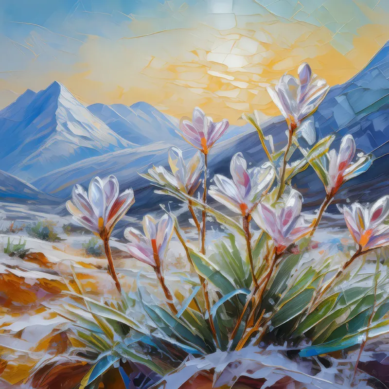 Painting: Alpine Desert Frosty Morn